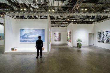Installation view, artworks, left to right: Miya Ando, Keisuke Tada, Ayumu Yamamoto, baanai, and Takuro Tamura. All images: Courtesy of MAKI Gallery