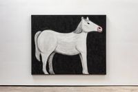 A white horse by Andrew Sim contemporary artwork works on paper, drawing