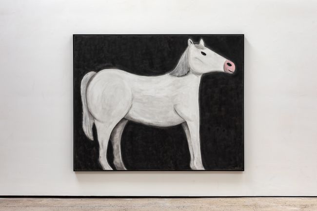 A white horse by Andrew Sim contemporary artwork