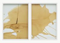 Coffee stains, diptych by Ayesha Jatoi contemporary artwork painting
