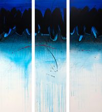 All Fades Away in Blue by Golnaz Fathi contemporary artwork painting