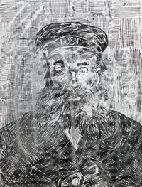 Portrait of Joseph Roulin by Zhao Zhao contemporary artwork mixed media, textile, textile, textile