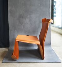 Chair from the series Leatherscapes by Marc Baroud contemporary artwork sculpture