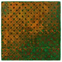 Gold and Emerald Fret Cloisonné Exercise by Su Meng-Hung contemporary artwork painting