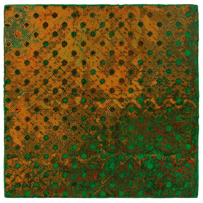 Gold and Emerald Fret Cloisonné Exercise by Su Meng-Hung contemporary artwork
