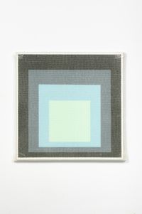 Homage to the Square with Bubble Wrap and Packing Tape by Tammi Campbell contemporary artwork painting, works on paper, sculpture