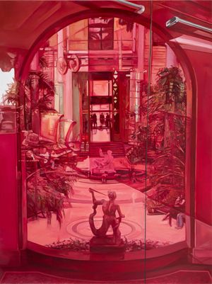 Red Scene_Glyptotek by Jihyun Lee contemporary artwork painting