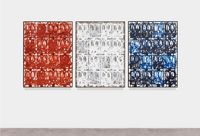 Triptych Land of the Free by Rashid Johnson contemporary artwork painting, works on paper