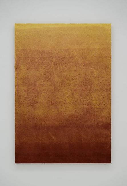 CAVE/yellow earth, red iron oxide by Yoriko Takabatake contemporary artwork