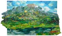 sense of beauty and it's virtues, from the motherland since the beginning of time (koto baru lake and marapi mountain) by Erizal As contemporary artwork painting, works on paper