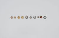 Ten coins by Ayesha Jatoi contemporary artwork works on paper