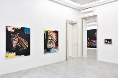 Exhibition view: Wes Lang, Almine Rech, Paris (17 October–14 November 2020). © Wes Lang. Courtesy the Artist and Almine Rech. Photo: Rebecca Fanuele.