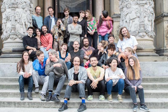 Tino Sehgal and performers in front of the Martin-Gropius-Bau Berlin, June 2015. Image