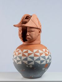 Self Portrait (Marcus Garvey with Lightning and Thunder) by Tavares Strachan contemporary artwork ceramics