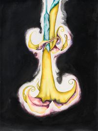 Brugmansia Versicolor by Grace Schwindt contemporary artwork painting, works on paper, drawing