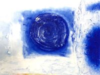 Rubbing Blue Planet by Zhang Jianjun contemporary artwork painting