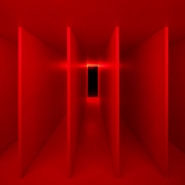 Ambiente spaziale a luce rossa [Spatial Environment in Red Light] by Lucio Fontana contemporary artwork