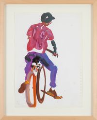 Boy Ride by Erik Schmidt contemporary artwork painting, works on paper