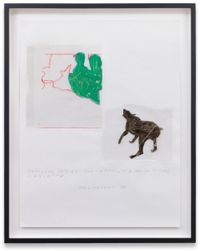Removal Series: Two Partial Figures (With Dog). Maquette by John Baldessari contemporary artwork painting, works on paper, drawing