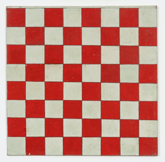 Untitled (Red and Grey Chessboard) by Frank Walter contemporary artwork
