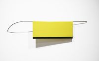 Yellow Fold by Helen Calder contemporary artwork painting, sculpture