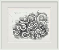 Wandering Canal with Mounds by Robert Smithson contemporary artwork works on paper, drawing