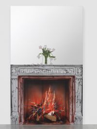 Flowers on Fire by Louisa Gagliardi contemporary artwork print, mixed media