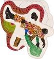 (Alikuwa amekufa kwa uchawi.)(Pietà) by Pierre Mukeba contemporary artwork 1