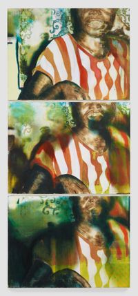 Life’s a Gas (Verbatim 3 triptych) by Africanus Okokon contemporary artwork painting, works on paper, drawing