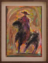 Dusk rider by Ryan Mosley contemporary artwork painting, works on paper