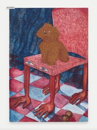 Dog & Chair by Nell Brookfield contemporary artwork painting