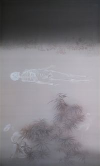 Thân xác tôi chìm đắm trong mộng tưởng (Mon corps est immergé dans les rêves) by Lê Thuý contemporary artwork painting, works on paper, drawing
