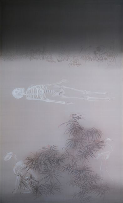 Thân xác tôi chìm đắm trong mộng tưởng (Mon corps est immergé dans les rêves) by Lê Thuý contemporary artwork