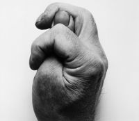 Self-Portrait (Clenched Thumb Sideways) by John Coplans contemporary artwork photography