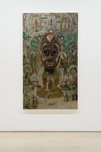 Evolution-South Wall of Mogao Cave No.66, Tundo Mask 进化-莫高窟066窟主室南壁、汤杜面具 by XU ZHEN® contemporary artwork painting
