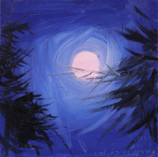 Moon (Clear Night, Cushing, 8-20-19, 11:15PM) by Ann Craven contemporary artwork