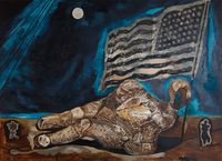 Great American Nude 2 by Damien Deroubaix contemporary artwork painting