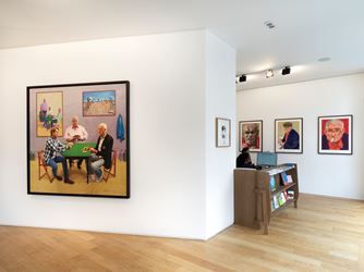 Exhibition view: David Hockney, Galerie Lelong & Co., Paris (26 May–13 July 2018). Courtesy Galerie Lelong & Co, Paris.