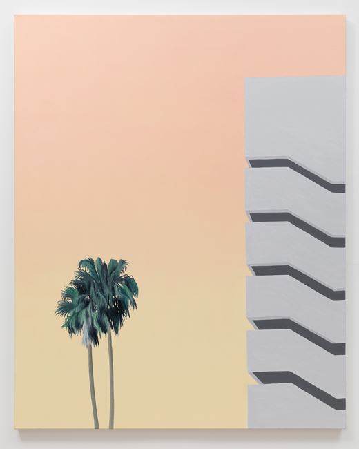 Palms and parking garage by Alec Egan contemporary artwork