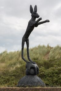 Hare on Ball and Claw by Barry Flanagan contemporary artwork sculpture