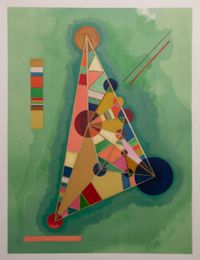 Bunt im Dreieck by Wassily Kandinsky contemporary artwork print