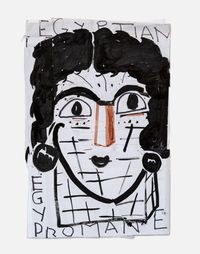 Roman, Egyptian Head by Rose Wylie contemporary artwork works on paper