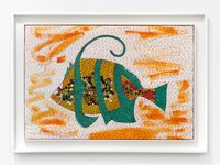 Brown fish by Pacita Abad contemporary artwork painting, textile