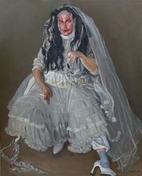Art School Boy Dressed Up As A Bride by Chen Danqing contemporary artwork painting