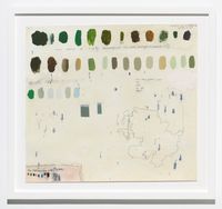 How Many Greens by Squeak Carnwath contemporary artwork mixed media