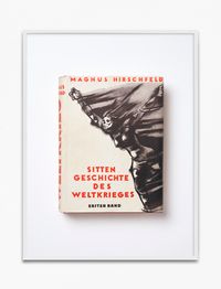 Magnus Hirschfeld, Sittengeschichte des Weltkrieges, 1930, herausgegeben von Sanitätsrat Dr. Magnus Hirschfeld, Erster Band, Verlag für SexualwissenschaftSchneider & Co., Leipzig, Wien by Annette Kelm contemporary artwork print