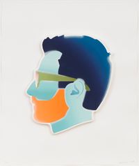 Self Portrait (Blue Face) by Alex Israel contemporary artwork print