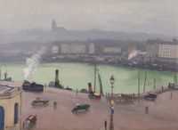 Boulogne dans la brume by Albert Marquet contemporary artwork painting