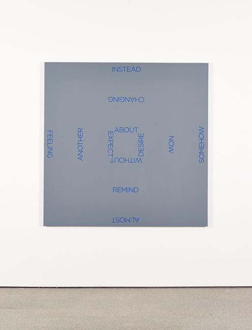 Blue Cross by Robert Barry contemporary artwork