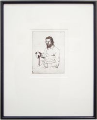 Portrait of Charles Meryon after Felix Bacquemond by Linda Marrinon contemporary artwork print